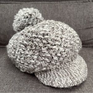 Crocheted Winter Hat with Cap